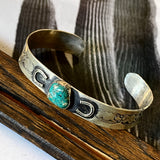 Silver + Turquoise Cuffs by Honeycomb Organics