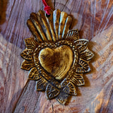Sacred Heart Tin Ornaments