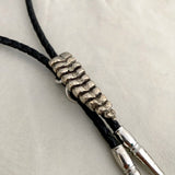 White Bronze & Silver Cast Bolo Ties by Heliotrope