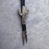 White Bronze & Silver Cast Bolo Ties by Heliotrope