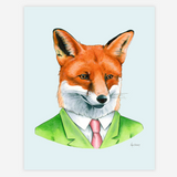 Dapper Animal Art Prints 5x7