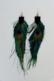 Natural Feather & Leather Earrings by Drifting Venus
