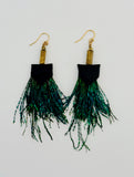 Natural Feather & Leather Earrings by Drifting Venus