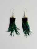 Natural Feather & Leather Earrings by Drifting Venus