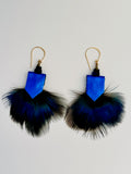 Natural Feather & Leather Earrings by Drifting Venus