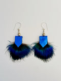 Natural Feather & Leather Earrings by Drifting Venus