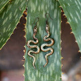 Lightweight Wool Snake Earrings by Bobbi Solum