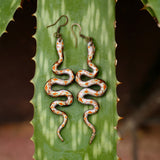 Lightweight Wool Snake Earrings by Bobbi Solum