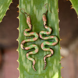 Lightweight Wool Snake Earrings by Bobbi Solum