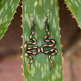Lightweight Wool Snake Earrings by Bobbi Solum