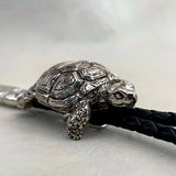 White Bronze & Silver Cast Bolo Ties by Heliotrope