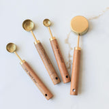 Wood Handle Measuring Spoons Set
