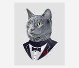 Dapper Animal Art Prints 8X10