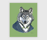 Dapper Animal Art Prints 8X10