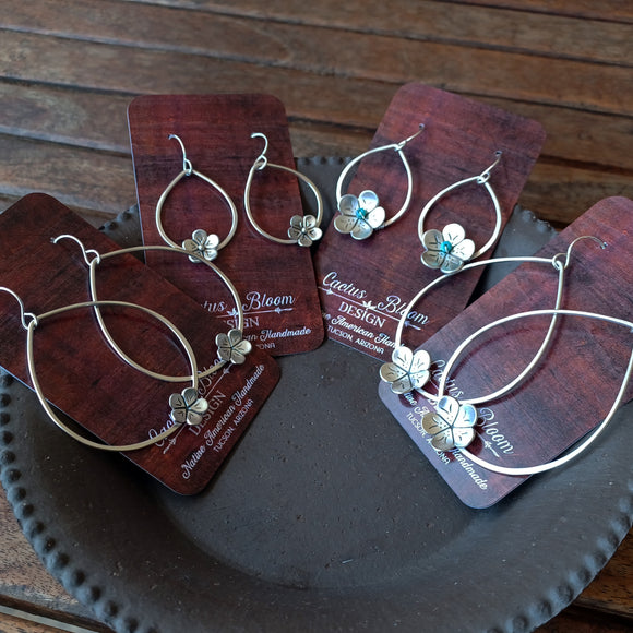 Palo Verde Blossom Hoop Earrings by Cactus Bloom Design