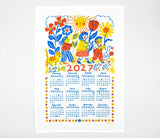 Fairyland  2027 Wall Calendar Tea Towel Calendar, Lunar Calendar Poster