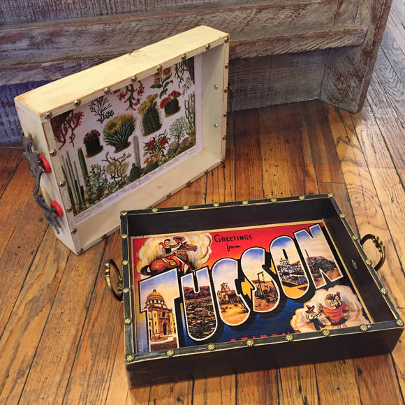 Handmade Trays with Vintage Hardware