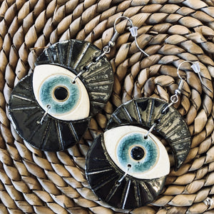 Second Sight Eye Earrings by Tough Kitty Designs