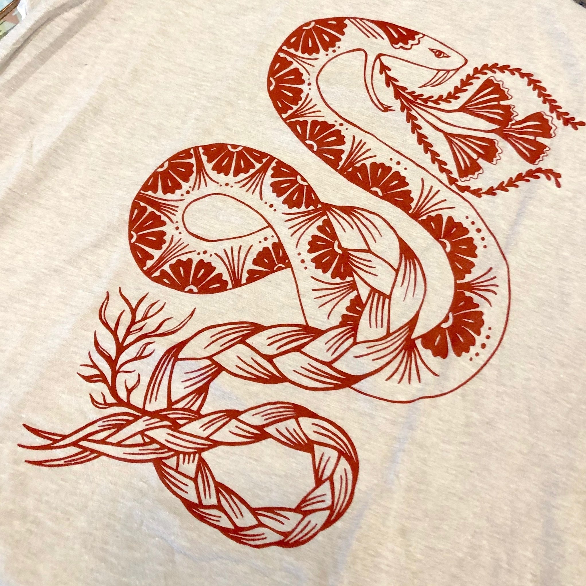 Braided Snake Tee by Racheal Rios – Pop Cycle Tucson