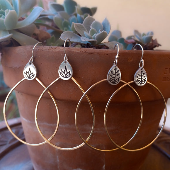Mixed Metal Hoops by Cactus Bloom Design