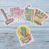 Tucson Holographic Neon Stickers by Juju & Moxie