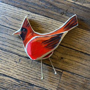 Hand-Painted Reclaimed Wood Birds by Isaac Lange