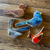 Hand-Painted Reclaimed Wood Birds by Isaac Lange