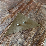 Silver Drop Stud Earrings by Lumenrose