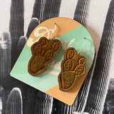Wooden Cacti Earrings by Juju and Moxie Co.