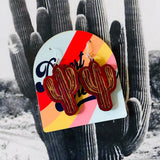 Wooden Cacti Earrings by Juju and Moxie Co.
