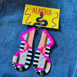 Recycled Plastic Earrings by Alkema Arts