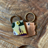 AZ & Saguaro Keychains by the Lost Highway Sign Company