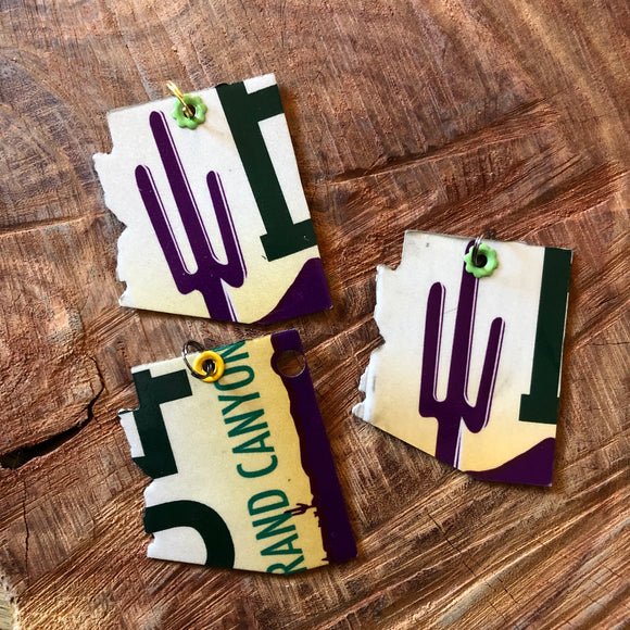 AZ & Saguaro Keychains by the Lost Highway Sign Company