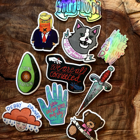 Stickers by Tough Kitty Designs