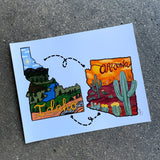 Arizona Connections Print by Annotated Audrey