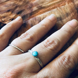 Adjustable Silver and Turquoise Ring by High & Dry Jewelry