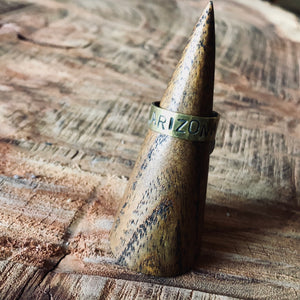 Stamped Tucson and Arizona Rings by Heliotrope