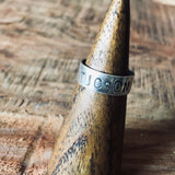 Stamped Tucson and Arizona Rings by Heliotrope