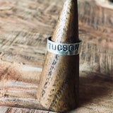 Stamped Tucson and Arizona Rings by Heliotrope