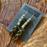 Bone/Gemstone Accent Earrings by Heliotrope