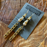Bone/Gemstone Accent Earrings by Heliotrope
