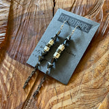 Bone/Gemstone Accent Earrings by Heliotrope