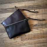 Zippered Clutch by Haul Leather