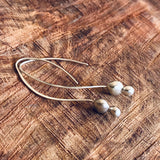 Silver Drop Dangle Earrings by Lumenrose
