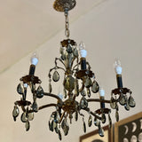 Smokey Crystal Vintage Chandelier