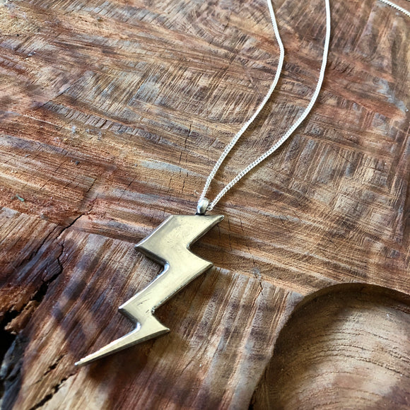 Cast Thunderbolt Necklace by Heliotrope*