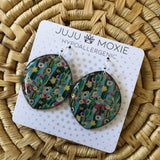 Large Resin Coated Dropdown Earrings