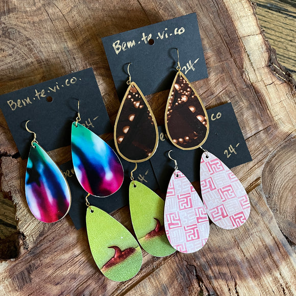 Upcycled Drop Earrings by Bem·Te·Vi·Co*