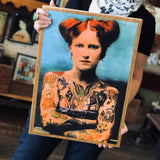 Tattoo Ladies Cabinet Doors by DDco Design