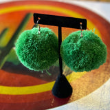 Vintage Pom Pom Earrings by Monster Booty Threads